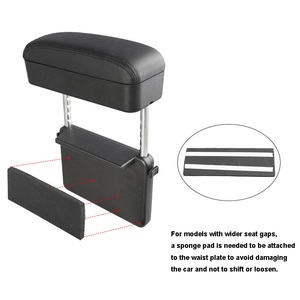 Có thể điều chỉnh phổ da xe trung tâm giao diện điều khiển Pad PU Da + ABS lưu trữ hộp phía trước khuỷu tay hỗ trợ nâng Tính năng biểu tượng tùy chỉnh - Product Image 6