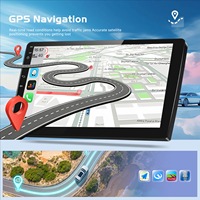Lecteur multimédia automobile Android universel 9/10,1 pouces 2+64G, radio stéréo, CarPlay sans fil, Bluetooth, GPS, navigation avec caméra de recul