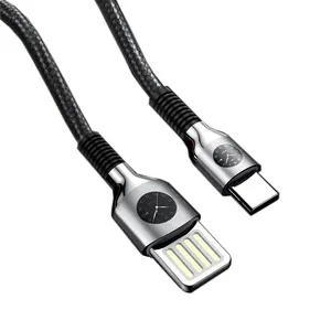 1.2m 3A nylon braid type c male to 8 pin male usb cable