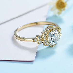 Livraison gratuite, design classique et simple, bague solitaire en or blanc 18 carats, moissanite 1 carat, bague de mariage en moissanite pour femmes - Product Image 5