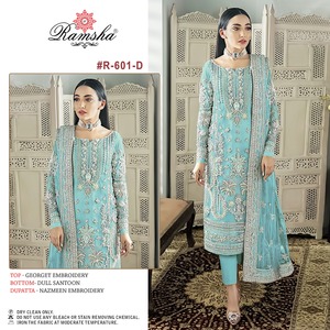 Nueva Colección de Trajes Pakistaníes Semi-Confeccionados para Mujer, para Fiestas y Festivales, Exportación de la India - Product Image 5