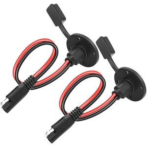 Connecteur SAE prise de courant Port de paroi latérale câble 12AWG câble étanche connexion rapide montage sur panneau adaptateur universel encastré - Product Image 5