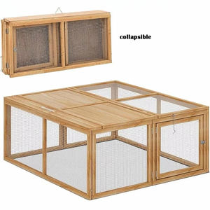 <span class=keywords><strong>Cages</strong></span> pour animaux de compagnie en bois pliables fermeture à bouton pression à la mode pour chiens lapins poulets perroquets canards Pigeons - Product Image 5