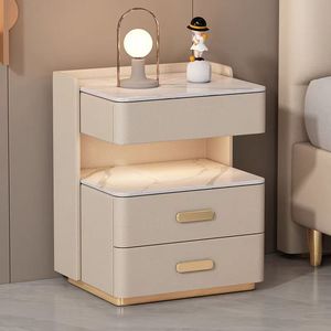 Comodino intelligente semplice moderna piccola camera da letto luce di lusso multifunzionale ricarica Wireless blocco per impronte digitali comodino - Product Image 3