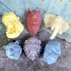 Molde de Silicona para Pastel, Jabón, Vela y Aromaterapia con Forma de Cara de Animal (León, Tigre, Elefante, Lobo, Gorila) para Molde 3D, Modelo B-5075-5 - Product Image 4