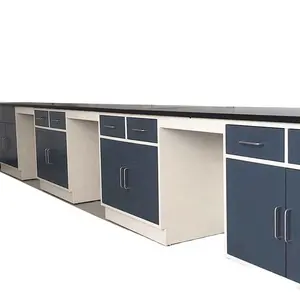 Top Quality SEFA CE Steel Lab Workbench Acids Resistant Lab Table With Cabinets For University And Hospital Dental Center