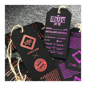 Tùy chỉnh hoàn hảo chết cắt treo <span class=keywords><strong>Tag</strong></span> cho quần áo với logo của riêng bạn thời trang cũ màu vàng dập in nhãn giá - Product Image 1