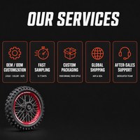 Nouvel ensemble de roues de moto en alliage d'aluminium professionnel 12/14 pouces 60/100-14 80/100-12