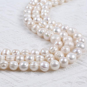 Perles d'eau douce naturelles en gros de Zhuji, 12-13 mm, produit semi-fini, perles en vrac, fil de perles, couleur blanche - Product Image 2