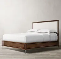 Collection de chambres à coucher contemporaines Offre Spéciale Sassanid OEM Lit à panneaux en tissu Benoit