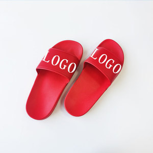 Logo personnalisé Bas Prix OEM Articles de Sport Design <span class=keywords><strong>Fantaisie</strong></span> Chaussons de Plage Mariage Uni Rouge PVC Semelle Hommes Femmes Logo Imprimé Tongs - Product Image 5