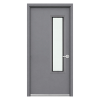 Porte coupe-feu en acier EI60, résistance au feu 60 minutes, pour hôpital, intérieur, avec panneau de vision ignifuge