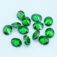 Chine Haute qualité synthétique de forme ovale zircon cubique rugueux pierre émeraude