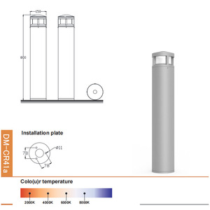 Lampu <span class=keywords><strong>Bollard</strong></span> Taman Luar Ruangan Tahan Air IP65 Aluminium Murah 14W 19W 24W untuk Jalan Setapak dan Taman - Product Image 1