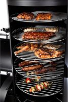 Grils de barbecue d'approvisionnement d'usine Fumoir à charbon de bois et grilles de barbecue à décalage vertical robuste Barbecue de barbecue en plein air