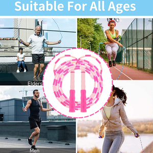 Nhà máy tập thể dục hạt PP + TPR xử lý + TPE Doanh tập thể dục phòng tập thể dục mềm đính cườm PVC có thể điều chỉnh trẻ em nhảy Bỏ qua dây - Product Image 4