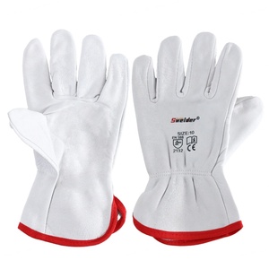 Factory Direct Customizable Wholesale Economic CE Certified Safety <b>Gloves</b> 10inch Nylon 7oz <b>Silicone</b>-free Grain Driving <b>Gloves</b> - Product Image 1