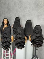 Proveedor Mayorista de Pelucas de Cabello Humano con Ondas Suaves para Mujeres Negras, Pelucas con Cierre Frontal de Encaje HD Transparente, Peluca alibaba