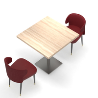 Chaise de restaurant moderne en bois de couleur rouge et bleue, confortable et personnalisée, pour café, supermarché, hôpital