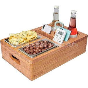Solid wood storage box with drawers and desktop, multi-compartment for storing snacks, fruits, dried fruits, <b>beer</b>, and - Product Image 5
