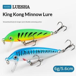 Señuelo de pesca microobjetos tipo Minnow hundible, cebo duro biomimético de ABS para lubina, lucio <span class=keywords><strong>y</strong></span> <span class=keywords><strong>pez</strong></span> mandarín de agua dulce con anzuelos, venta al por mayor - Product Image 5