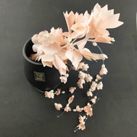 Épingle à cheveux Fleur de Pêcher sur mesure, arrangement floral, perle pendante, accessoire de mariée, cadeau, style ethnique, pour femme, Runcheng