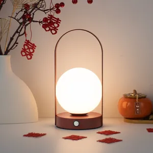 قاعدة مصباح لاسلكية، مصباح طاولة LED زخرفي للاستخدام الخارجي في المطاعم، مصباح طاولة يعمل بالبطارية قابل للشحن، إضاءة ليلية فاخرة للفنادق - Product Image 3