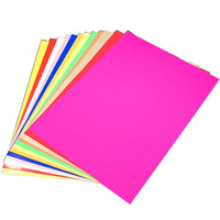 Autocollant adhésif imperméable couleur unie rectangulaire A4, étiquette fluorescente en papier kraft, impression laser jet d'encre pour la vente en gros