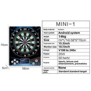 Coin Operated Plastic Electronic <b>Dart</b> Vending Machine Arcade LED Soft Tip <b>Darts</b> Game Board 18" Indoor Bar Club Entertainment - Product Image 4