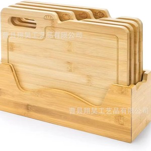 ชุดเขียงไม้ไผ่ 4 ชิ้น พร้อมด้ามจับ สำหรับเตรียมอาหารในครัว - Product Image 2