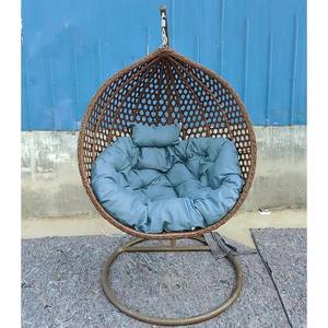 Chaise suspendue en forme de <span class=keywords><strong>cocon</strong></span> en rotin avec support en métal, prix d'usine, meubles d'extérieur, balançoires de patio, chaise de jardin - Product Image 2