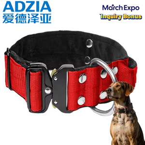 ADZIA Nylon Robustes Bully-Hundehalsband im Taktischen Stil mit Breitem Neopren-Komfort und Schnallenverschluss für Alle Jahreszeiten - Product Image 1