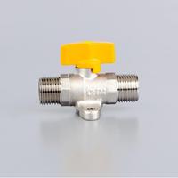 Vanne à gaz DunYun 616 1/2\" en laiton jaune à poignée droite, structure de commande manuelle forgée, garantie 3 ans, livraison rapide, OEM