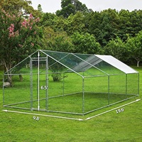 Grand poulailler extérieur en aluminium avec couverture de pluie en PE pour canards et lapins
