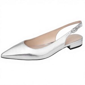 Sandalias Planas de Mujer con Punta en Pico, Talla Grande 43, Ligeras y Cómodas, con Correa Ajustable, de PU Brillante, para Primavera/Verano - Product Image 3
