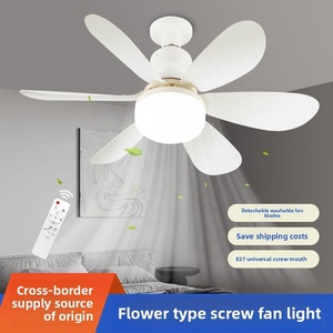 โคมไฟเพดาน <span class=keywords><strong>LED</strong></span> รุ่นใหม่ E27 รูปทรงดอกไม้หกกลีบ ทำจากพลาสติก ABS ถอดประกอบได้ พร้อมรีโมทคอนโทรล ปรับความสว่างได้แบบไร้ขั้นบันได เหมาะสำหรับห้องนั่งเล่น - Product Image 4