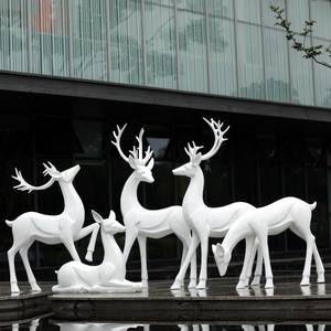 Açık Modern özelleştirilmiş yaşam fiberglas reçine heykel boy Minimalist renkli hayvan geyik heykel - Product Image 5