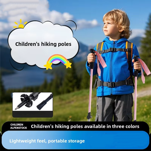 Chuyên nghiệp siêu nhẹ hợp kim nhôm gấp leo núi cực nhà máy trực tiếp bán trẻ em Gậy ngoài trời đi bộ đường dài thanh - Product Image 4