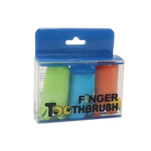 Fábrica al por mayor logotipo personalizado goma gato cepillo de dientes mascota perro dedo cepillo de dientes - Product Image 1