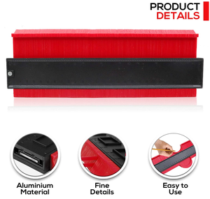 2 Chiếc Dụng Cụ Đo Đường Viền Hình Dạng 10Inch, Thước Đo Đa Góc Bằng Nhựa, Máy Sao Chép Mẫu, Dụng Cụ Đo - Product Image 4