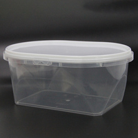 Emballage de crème glacée rectangulaire de 1000 ml, contenants IML jetables de stockage de snacks