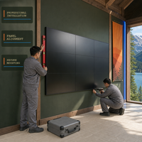 Mur vidéo LCD IPS 46 pouces, cadre ultra-fin de 0,88 mm, luminosité de 700 cd/m², écran à raccordement sans soudure pour salle de contrôle de sécurité