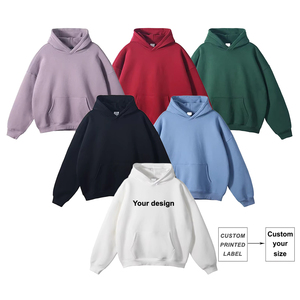 High Quality Custom Embroidery Puff Printing Hoodie for Men Thick Fleece Oversized Blank Men's Hoodies & Sweatshirts
