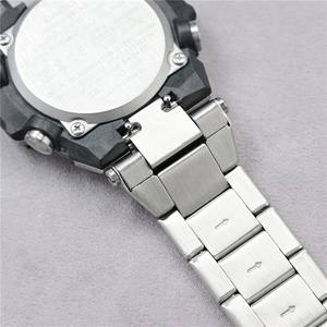 Bracelet de montre en acier inoxydable massif de 14 mm avec boucle déployante, extrémités convexes modifiées, pour <span class=keywords><strong>G</strong></span>-<span class=keywords><strong>Shock</strong></span> GST-B400 - Product Image 4