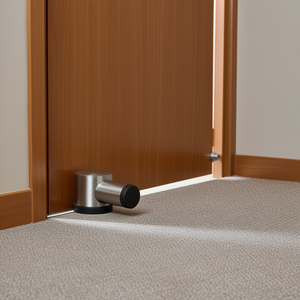 ตัวกันกระแทกประตูโรงแรมสแตนเลสแบบติดพื้น แข็งแรงทนทาน อุปกรณ์เสริมเพื่อความปลอดภัย ผลิตในสหรัฐอเมริกา แบรนด์ OEM - Product Image 3