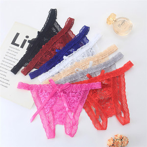 <span class=keywords><strong>Slip</strong></span> da <span class=keywords><strong>Donna</strong></span> Sexy in Pizzo a Vita Alta Antibatterico, con Design a Fiocco e Apertura sulle Natiche, Trasparente e Seducente - Product Image 4