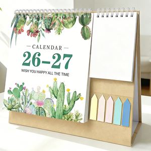Calendrier de bureau Morandi, système de couleurs 26/27, anglais, créatif, multifonctionnel, format poche, papier artistique - Product Image 1