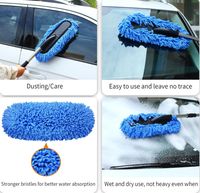 Duster extensible pour l'extérieur de la voiture pour le nettoyage, brosse de nettoyage anti-rayures en microfibre pour l'intérieur, kits de nettoyage de voiture