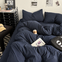 Ensembles de literie de couleur unie prix usine housse de couette drap de lit ensemble en microfibre pour toutes les saisons