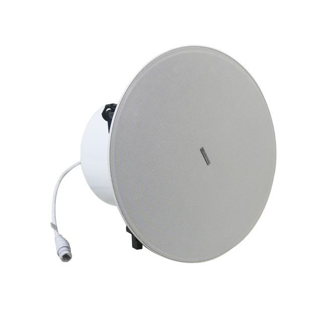 T Dante 8 Inch Hifi Active Coaxial DSP Ceiling Speakers POE Power Supply 30W Rimless Ceiling Speaker with Dante DSP